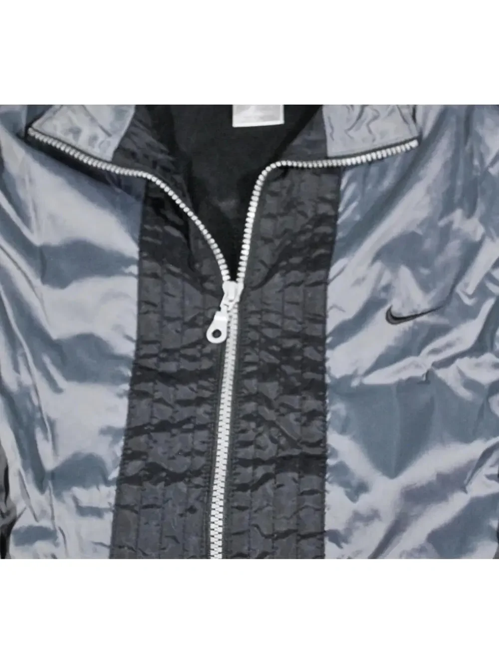 Vintage Nike 90s Gray Zip Black Jacket Size Women’s Small